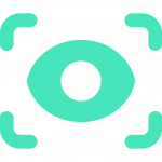 prévisualisation, œil dans un écran